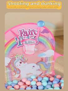 儿童趣味篮球架帐篷，室内外野餐露营玩具，圣诞节、万圣节、感恩节主题逼真图案球坑，可折叠，适合 3-6 岁男孩和女孩，室内家用（不含球）