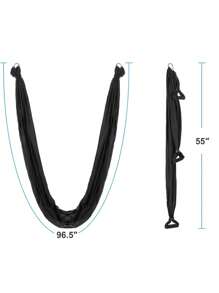 18pcs/Set Aerial Yoga Swing Hammock Kit With Strong Yoga Hammock, Trapeze Inversion Equipment Including Extension Straps And Ceiling Mounting Hardware - Violet and White - View 3