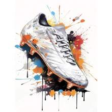 1 tấm áp phích nghệ thuật treo tường Pop Watercolor Graffiti Football Shoes Canvas Painting Modern Art Poster Inspirational Wall Picture Men Boy Living Room Home Decor Canvas, Không khung - Nhiều màu - Xem 24