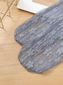 女士蕾丝花时尚超薄透明夏季日本风格镂空网眼中筒袜原宿复古长筒可爱袜子 - 彩色 - 查看 5