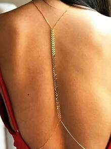 Simple Chest Bra Chain Waist Belly Necklace Choker Sexy Rhinestone Multilayer Body Chain Jewelry For Women - Gold - View 3