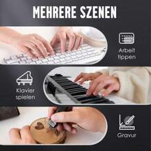 [Black And Pink Silicone Grip Strengthener] Ergonomic Black Silicone Finger Grip Strengthener With Knob Design | Hand Muscle Trainer For Musicians, Athletes, Boxers, And Weak Hands | Grip Force Trainer For Improved Dexterity And Strength, Gym, Deporte, Gimnasio, Ejercicio En Casa, Hand Grip - Multicolor - View 10