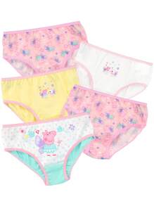 Underwear | Girls Peppa Pig Fairy Knickers | Girls Pack Of 5 Underwear | Official Merchandise - Pink - View 1