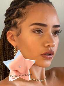 3 piezas Pendientes de nariz, Aros de nariz sólidos de titanio G23 20G en forma de L, con diseños redondo/estrella/corazón con CZ brillante, joyería de piercing de la nariz para mujeres y hombres