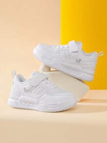 Fashionable White Sneakers, Suitable For Teenagers, Girls & Boys, Versatile For Casual Wear, Campus, Student Performance, Running, All Season