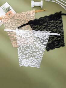 4pcs/3pcs/2pcs Contrast Color Lace Bras, Invisible Nipple Covers, Women Lingerie And Bra Accessories - A - View 7