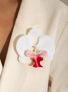 1pc/10pcs Elegant Bohemian Polyester Fabric Butterfly Orchid Color Floral Brooch, Chic & Fresh For Women, Suitable For Wedding, Beach, Party, Gift - Multicolor - View 16