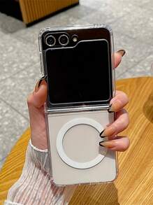 透明磁吸式手机壳,兼容三星 Z、Z Flip 6、Z Flip 5、Z Flip 4、Z Flip 3,支持 5G 无线充电,保护套 - 無色 - 查看 3