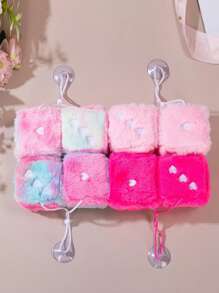 3-Inch Heart Embroidered Plush Dice Decorative Car Mirror Hanging Ornament, Soft, Easy To Install, Great Gift Idea - Plush Heart Embroidered Dice - View 7