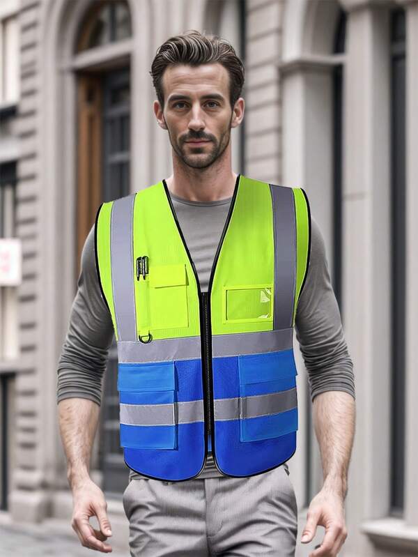 High Visibility Security Working Reflective Vest Personalized Construction Traffic Outdoor Cycling Wear For Men Woman