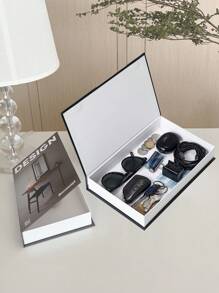 3pcs Openable Storage Faux Book Box Luxury Decorative Fake Book Set For Desk, Fashionable Designer Faux Book Storage Box, English Prop Book Model Best Gifts Birthday - Multicolor - View 12