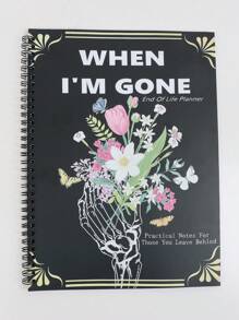1PC End Of Life Planner: Everything You Need To Know When I'm Gone, Checklist & Organizer-Black Color - Multicolor - View 3