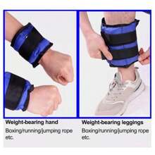 Multi-Use Exercise Weights - Adjustable Ankle/Wrist Straps For Fast Calorie Burning & Muscle Tone - Blue - View 5