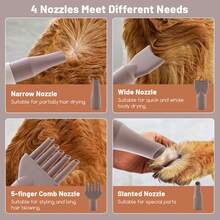 Dog Dryer Pet Hair Blower W/Negative Ion Function LED Screen Temperature Control - US A Type Plug(110-127V) - View 6