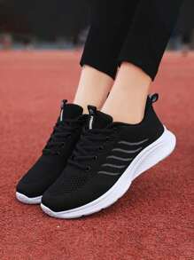 2025 New Women Knitted Hollow Out Fashion Casual Outdoor Comfortable Soft Bottom Lightweight Running Sports Shoes