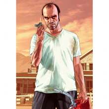 1 pièce Affiche murale avec cadre en option, Pop Art GTA 5 Vices, la capitale sainte, 5 stars, bon citoyen, trio de voyous, photo de groupe magnifique. Collection d'affiches artistiques à décorer la salle de jeu. Peinture HD cadeau de décoration