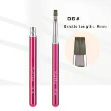 Hot 6pcs Metal Gel Brush Detachable Body Design Nylon Hair Nail Art Brushes Set