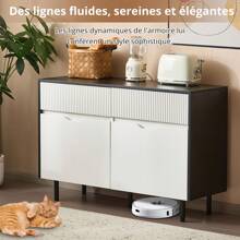 Sideboard With Modern Design, Adjustable Shelves And Anti-Tip Protection - 黑色 - 查看 6
