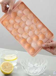 1 件随机颜色塑料冰格，简约 33 格冰球模具带盖，适合家庭使用 - 彩色 - 查看 8