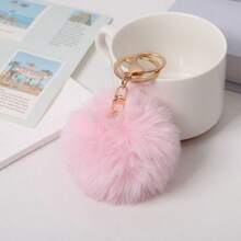 Rabbit Fur Pom-Pom Keychain Car Accessories Bag Charm School