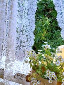 1 tấm rèm voan mỏng thêu phong cách đồng quê Châu Âu, lãng mạn và thanh lịch, cho phép ánh sáng xuyên qua - Màu be - Xem 8