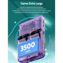 Consola de videojuegos portátil retro R36S con pantalla IPS de 3.5 pulgadas, mini videojugador portátil con 15,000 juegos y 64GB de almacenamiento - Morado - Ver 6