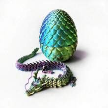 3D 打印龙惊喜蛋，行政龙坐立不安桌面玩具装饰万圣节饰品，复活节礼物家居装饰圣诞节坐立不安玩具成人礼物（里面的龙没有胡须） - 彩色 - 查看 12