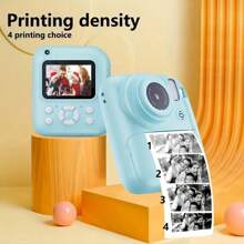 2025 New Kids Camera Instant Print, Selfie Digital Camera With 1080P Videos,Toddler Portable Travel Camera Toy For 3-9 Year Old Boys Girls(Included 32G TF Card),Birthday Gifts For Kids Age 3-12, - 彩色 - 查看 8
