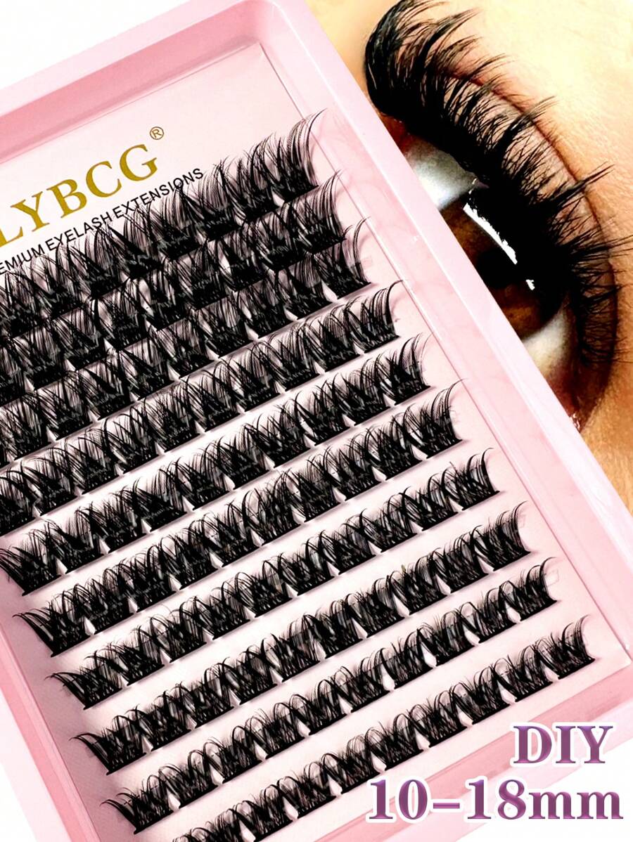 10 Hàng Mi Giả Phân Đoạn Hỗn Hợp 0.07mm, Độ Cong C/D, Chiều Dài 10-18mm, Thích Hợp Cho Tự Làm, Tự Nhiên & Mềm Mại, Thủ Công, Dùng Hàng Ngày, Kiểu Hoạt Hình, Vật Dụng Cần Thiết Khi Du Lịch, Cụm Mi Giả, Mi Giả Từng Sợi