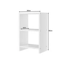 Niche Shelf Side Table Headboard For Bedroom 100% MDF White - 白色 - 查看 4