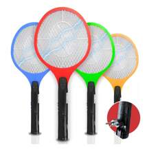 Raqueta eléctrica portátil para mosquitos, mata insectos recargable con luz LED, repelente de insectos para interiores y exteriores, silenciosa y segura, ideal para el verano - Amarillo - Ver 2
