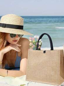 Linen Tote Bags Sublimation Blank Tote Bags,Tote Bag Collection Casual, Multi-Functional, Gift, Suitable For Women, Teachers, Friends, Suitable For Weddings, Birthdays, Beaches, Hand Wash/Dry Clean, Christmas Gift- Large Capacity Shoulder Bag - Ideal For Shopping, Beach, Travel