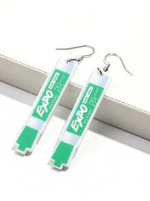 1 Cặp Bông tai thời trang & đáng yêu bằng Acrylic dành cho giáo viên, bút dạ màu, bút bảng trắng, thích hợp để phụ nữ đeo hàng ngày - Đồ dùng dạy học của giáo viên - Xem 15