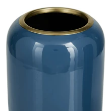 Modern Style 11", 13"H Metal Vase, Set Of 2