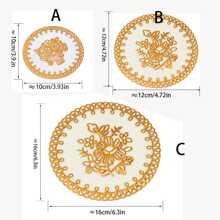 Heat-Resistant Placemats With Foil Printed Pattern, Suitable For Restaurants And Tables - Multicolor - View 6