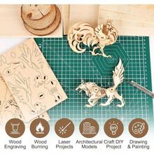 50 Pack Basswood Sheets For Crafts,12"X12"X1/8" 3mm Thick Plywood Sheets With Smooth Surfaces-Unfinished Squares Wood Boards For Laser Cutting, Wood Burning, Architectural Models, Staining - 20包 - 查看 3