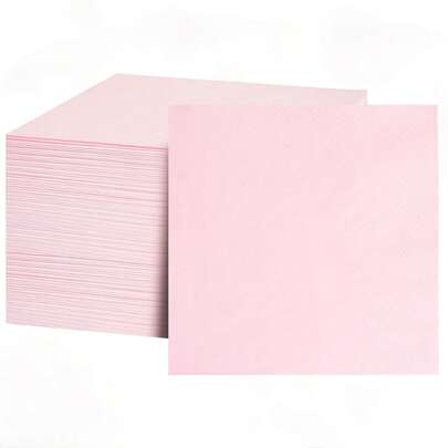 20/60/100 Stücke pink Cocktail Servietten, pink Papier Getränkeservietten Einweg 5" x 5" und entfaltet 10" x 10" für Bar, Hochzeiten, Geburtstage, Muttertag, Vatertag
