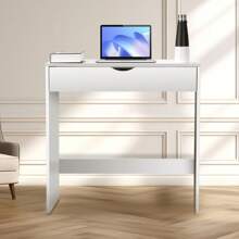 OYAJIA White Wooden Dressing Table, Makeup Vanity, Computer Desk, Room Furniture - White - View 10