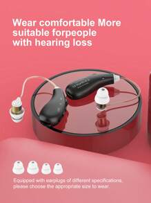 2pcs RIKYA Rechargeable Hearing Aid Headphones, USB Charging, Up To 36V, 30mAh Battery, Barrier-Free Communication. Skin/Black/White Is Available In Three Colors.