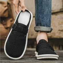 Men's Slippers, Convenient Slip-On Slippers For Slouchy Wear, Summer Indoor & Outdoor - Black - View 5