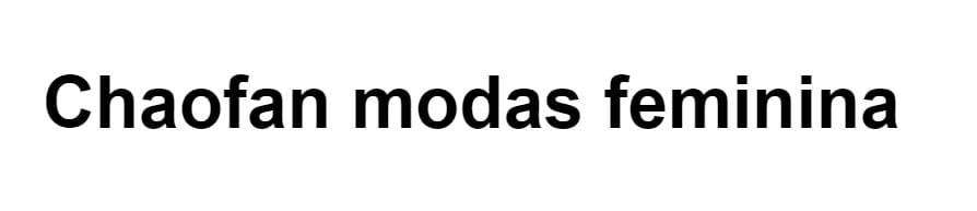 Chaofan modas feminina