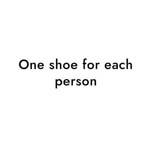 One shoe for each person