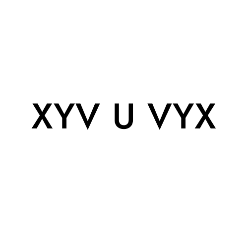 XYV U VYX