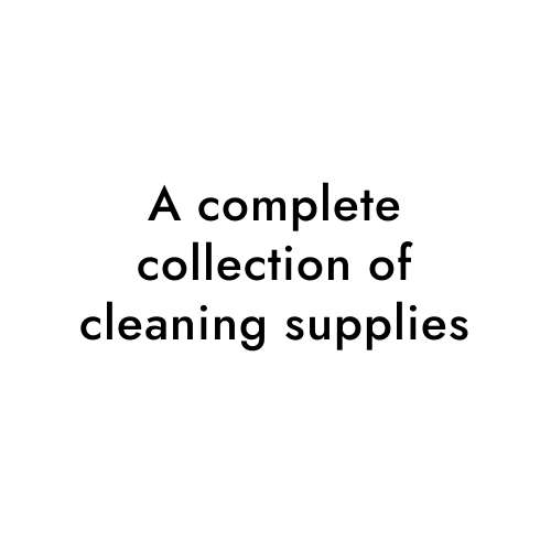 A complete collection of cleaning supplies