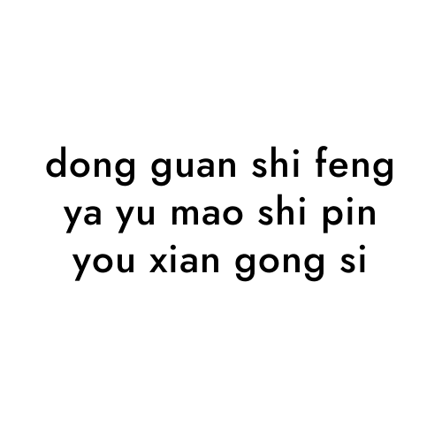 dong guan shi feng ya yu mao shi pin you xian gong si