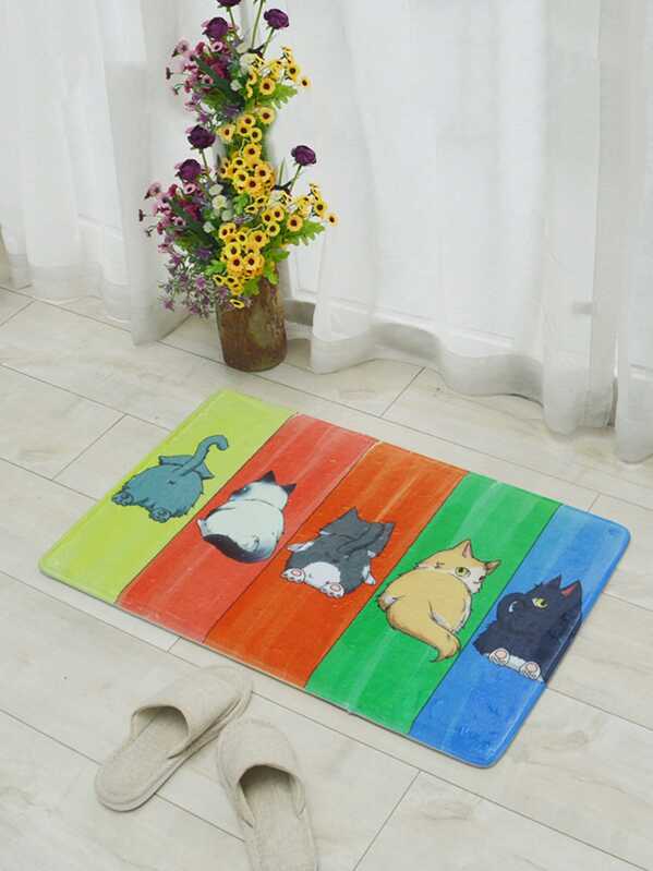 

Cat Pattern Antislip Carpet, null