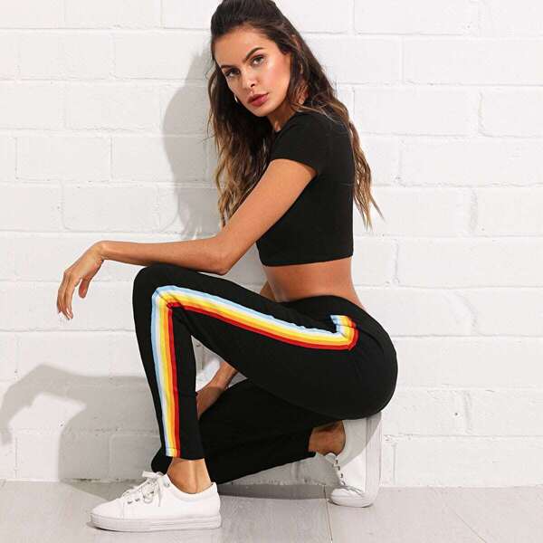 

Rainbow Stripe Side Jeans