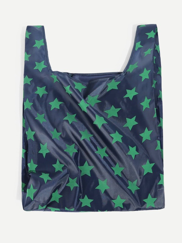 

Star Print PVC Tote Bag, Multicolor