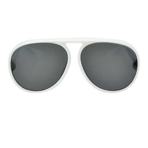 

WhiteGrayLarge Frame Толстые боковые солнцезащитные очки, Серые