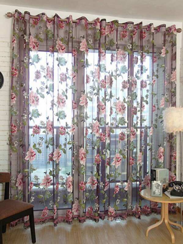 

Бисероплетение Hem Sheer Mesh Flower Grommet Curtain 1 шт., null